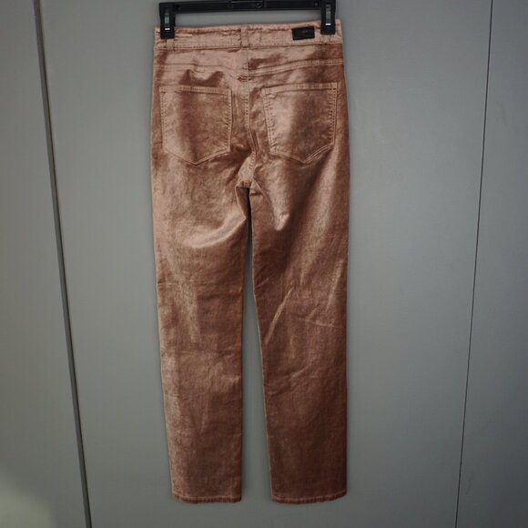 Paige Cindy Velvet Straight Leg Twisted Seam Pants in Warm Suede size 23 - Picture 9 of 16
